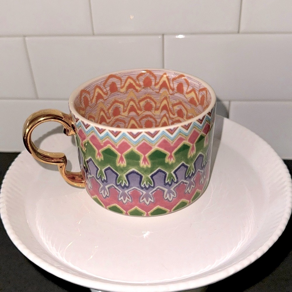 FREE Anthropologie patterned mug coffee tea cup